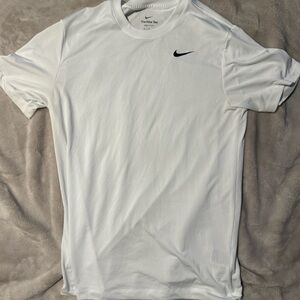Nike White Short Sleeve Dri Fit Tee